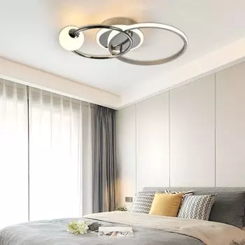 Потолочный светильник LQWELL Светодиодный потолочный светильник 14 Вт 3000 К Кухонный светильник Современный светильник для спальни из алюминия 495 x 305 x 110 мм [класс энергопотребления E]