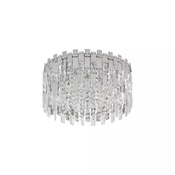 Потолочный светильник Lucande 'Arcan' хромированный из нержавеющей стали.