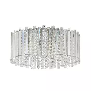 Потолочный светильник Lucande Limana из хромированного металла, серебро