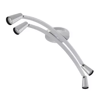 Потолочный светильник Lucande Velanoris из алюминия из алюминия., серебро