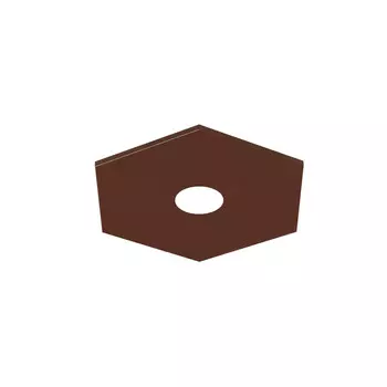 Потолочный светильник Lumicom, 25x25x4 см, темно-коричневый