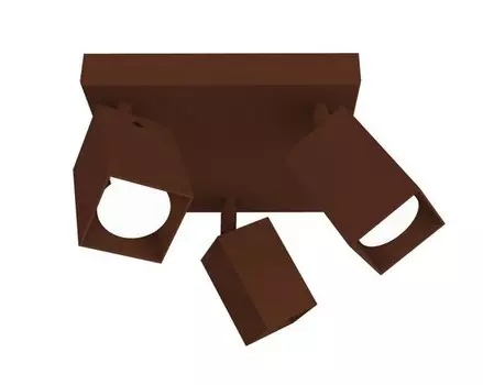 Потолочный светильник Lumicom Brick Q X3, коричневый