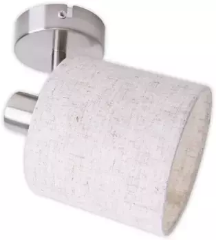 Потолочный светильник "Maron", 1 лампочка, лампа E14 | без лампочки, потолочный светильник, настенный светильник, точечный светильник, E14 макс. 40 Вт, металл/текстиль Nve Высота: 19,00 см., цвет natur