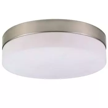 Потолочный светильник, матовый никель, опаловое стекло, Г 24 см Globo Lighting, серебро