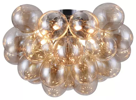 Потолочный светильник MAYTONI, 50x29,5x50 см, никель/янтарь