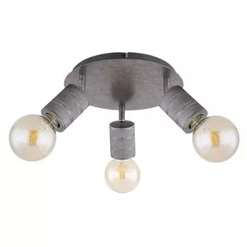 Потолочный светильник, металл, алюминий, серебро, 3 лампочки, D 28 см. Globo Lighting