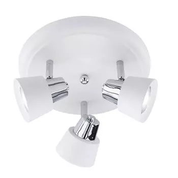 Потолочный светильник, металл, белый, регулируемый точечный светильник, D 25 см. etc-shop