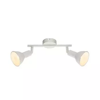 Потолочный светильник, металл, белый, золото, патинировка, подвижное пятно etc-shop