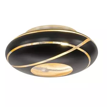 Потолочный светильник, металл, черное золото, круглый, D 40 см. etc-shop, черный