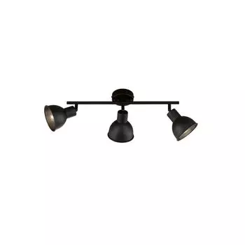 Потолочный светильник, металл, черный, регулируемые точечные светильники, L 45 см etc-shop
