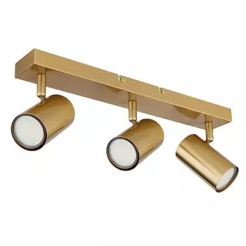 Потолочный светильник, металл, золото, 3 лампочки, тлеющий, L 41 см Globo Lighting