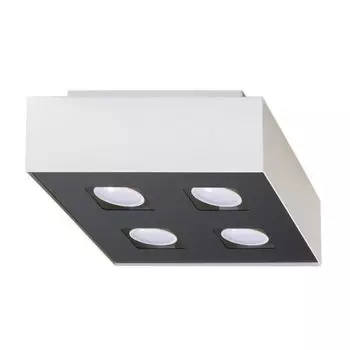 Потолочный светильник MONO 4 белый 4xGU10 40Вт сталь 11x24x24см Sollux Lighting