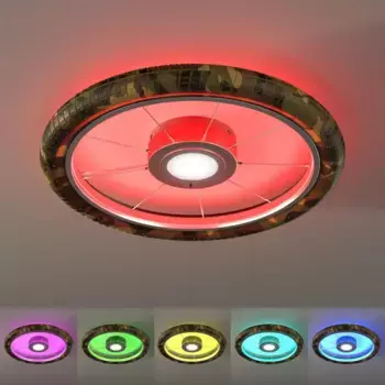 Потолочный светильник My home "Бела", цвет edelstahlfarben/grn/schwarz/braun/beige