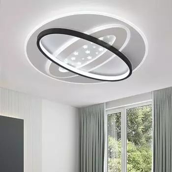 Потолочный светильник Natsen 75 Вт, светодиодный потолочный светильник, со звездами, регулируемый с помощью пульта дистанционного управления, современный дизайн для гостиной, спальни, детской комнаты, кухни, офиса, 50х50х6см