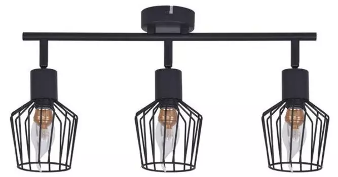 Потолочный светильник Nettlife Franziska 3-flammig, черный