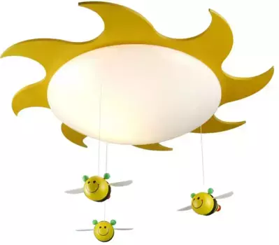 Потолочный светильник niermann "Sum-Sum", 1 лампочка, лампочка E27 | без лампочек, потолочная чаша Сумма-Сум 53 см, Высота: 10 см, цвет gelb