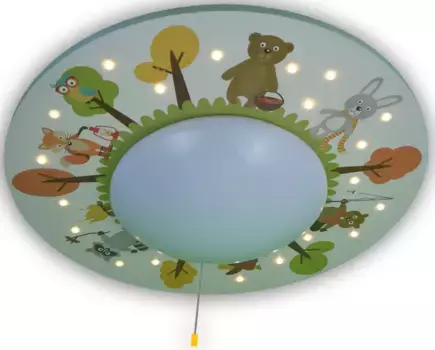 Потолочный светильник niermann "Забавные лесные зверюшки", 1 лампочка, лампочка E27 | без лампочки, потолочный светильник, забавные лесные животные Высота: 11 см, цвет bunt