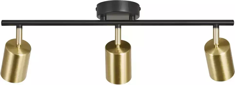 Потолочный светильник Nordlux "Проводник", лампа GU10 | без лампочки, современный и простой стиль, регулируемая головка лампы 5,50 см, Высота: 16,40 см., цвет messingfarben