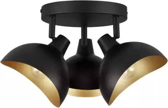 Потолочный светильник Nova Luce "GETI", 3 лампочки, лампа E14 | без лампочек, без освещения 15,00 см, Высота: 12 см, черный