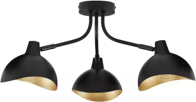 Потолочный светильник Nova Luce "GETI", 3 лампочки, лампа E14 | без лампочек, без освещения 15,00 см, Высота: 12 см, черный