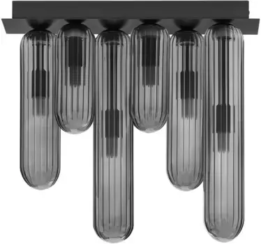 Потолочный светильник Nova Luce "GUSTAVE", 6 лампочек, лампа G9 | без лампочек, без освещения Высота: 35,5 см, черный