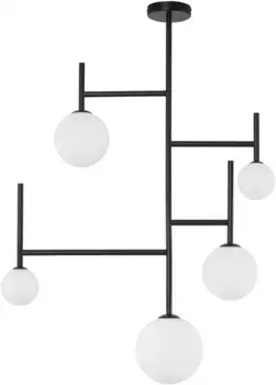 Потолочный светильник Nova Luce "LICATO", 5 лампочек, лампа G9 | без лампочек, без освещения 73 см, Высота: 100 см, черный
