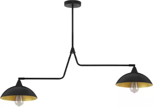 Потолочный светильник Nova Luce "MIRBA", 2 лампочки, лампа E27 | без лампочек, без освещения 113,00 см, Высота: 70 см, черный