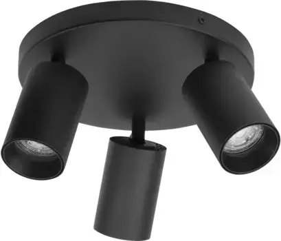 Потолочный светильник Nova Luce "TOD", 3 лампочки, лампа GU10 | без лампочек, без освещения 22 см, Высота: 12,7 см, черный