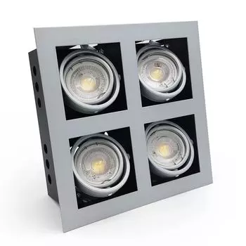 Потолочный светильник OH44 ПРЯМОУГОЛЬНИК, цвет СЕРЫЙ, потолочный светильник - подвижный потолочный светильник IP20 KOBI