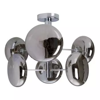 Потолочный светильник "ORION" D: ок. 53 см дымчатый. Nve, серебро