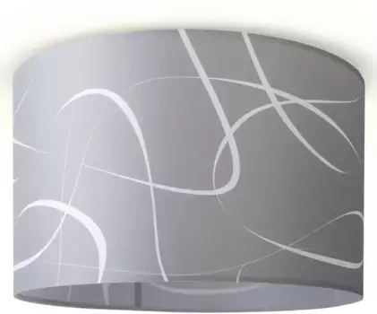 Потолочный светильник Paco Home "Hugo Tribal", лампа E27 | без лампочки, потолочный светильник, тканевый абажур, потолочная лампа для столовой, современный абстрактный 45,5 см, Высота: 29,5 см, белый