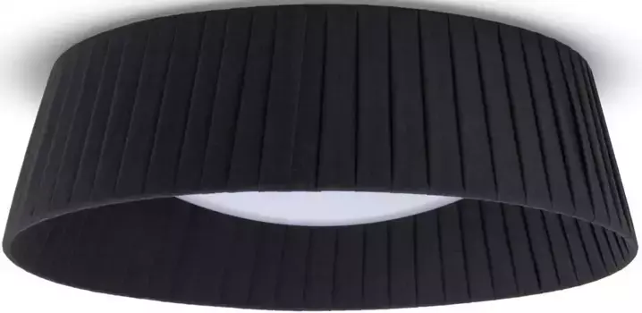 Потолочный светильник Paco Home "TARTE", лампа E27 | без лампочки, круглый офисный светильник 2 x E27 текстильный плафон современный закрытый однотонный 37 см, Высота: 11,5 см, черный