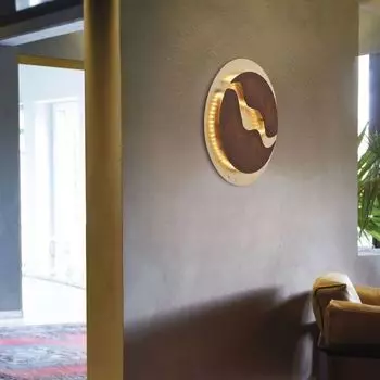 Потолочный светильник Paul Neuhaus 9683-48 Nevis ржавчина 42Вт 3000К с регулируемой яркостью 3780Люмен круглый13654, коричневый