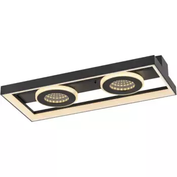 Потолочный светильник Paul Neuhaus «TRAFORO», 1 лампочка, источник света Светодиодная панель | Постоянно встроенный светодиод, CCT - с помощью пульта дистанционного управления, регулировка яркости с помощью пульта дистанционного управления, памя...