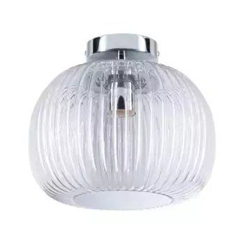 Потолочный светильник Paulmann "Ruya IP44 E27 230В макс. 60Вт стекло, хром", 1 лампочка, лампочка E27 | без лампочек 25,0 см, Высота: 22,0 см, цвет transparent/chromfarben