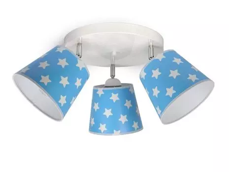 Потолочный светильник Потолочный светильник Детский светильник Детский светильник Разноцветная звезда Металл 230В 299 300 G3 (300-G3 Star, Синий) FKL DESIGN Home Deco, темно-синий