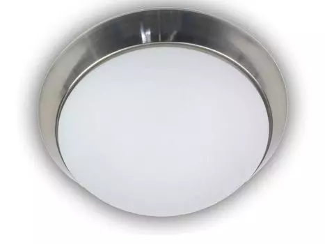 Потолочный светильник, потолочный светильник для гостиной, кухни, светильник из опалового стекла, декоративное кольцо, никель 45см Niermann Standby