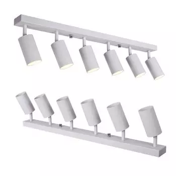 Потолочный светильник поворотный белый потолочный точечный светильник настенный светильник 6x цоколь GU10 ProSpot 866-6 Maxkomfort GmbH