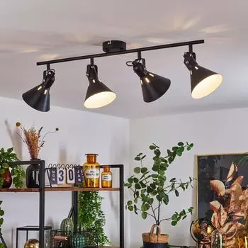 Потолочный светильник »Pratomagno«, металл, черный/белый, регулируемые точечные светильники hofstein, серебро