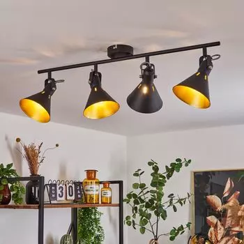 Потолочный светильник »Pratomagno«, металл, черный/золотой hofstein, серебро