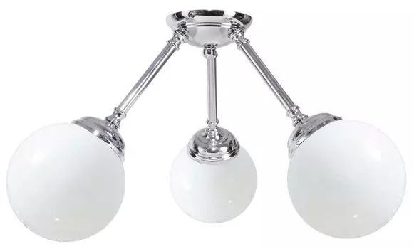 Потолочный светильник премиум-класса серебристый глянцевый белый ретро E14 до 40 Вт 230 В для прихожей, гостиной, столовой, светильник для внутреннего освещения, потолочный светильник Licht-Erlebnisse, мультиколор