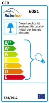 Потолочный светильник Rabalux, серебряный