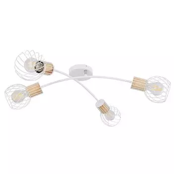 Потолочный светильник RGBLED, белый, дизайн под дерево, голосовое управление через приложение etc-shop