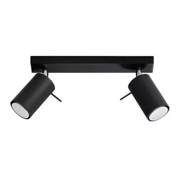 Потолочный светильник RING 2 черный 2xGU10 40Вт сталь 16x6x30см Sollux Lighting