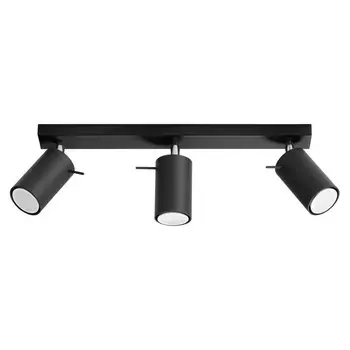 Потолочный светильник RING 3 черный 3xGU10 40Вт сталь 16x6x45см Sollux Lighting