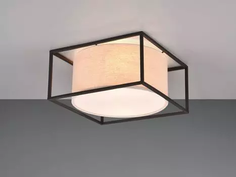 Потолочный светильник ROSS 2 пламени абажур тканевый, 30см TRIO