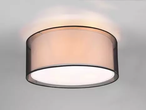 Потолочный светильник с двойным тканевым абажуром 50см. TRIO