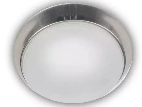 Потолочный светильник, сатиновое стекло, копия кольца из матового никеля, 35см, Niermann Niermann Standby