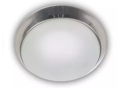 Потолочный светильник, сатиновое стекло, реплика кольца из матового никеля, 25см, Niermann Niermann Standby