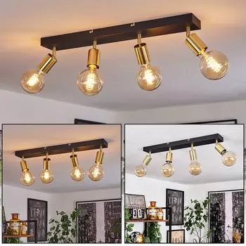 Потолочный светильник »Seano« из металла черного/латунного цвета. hofstein